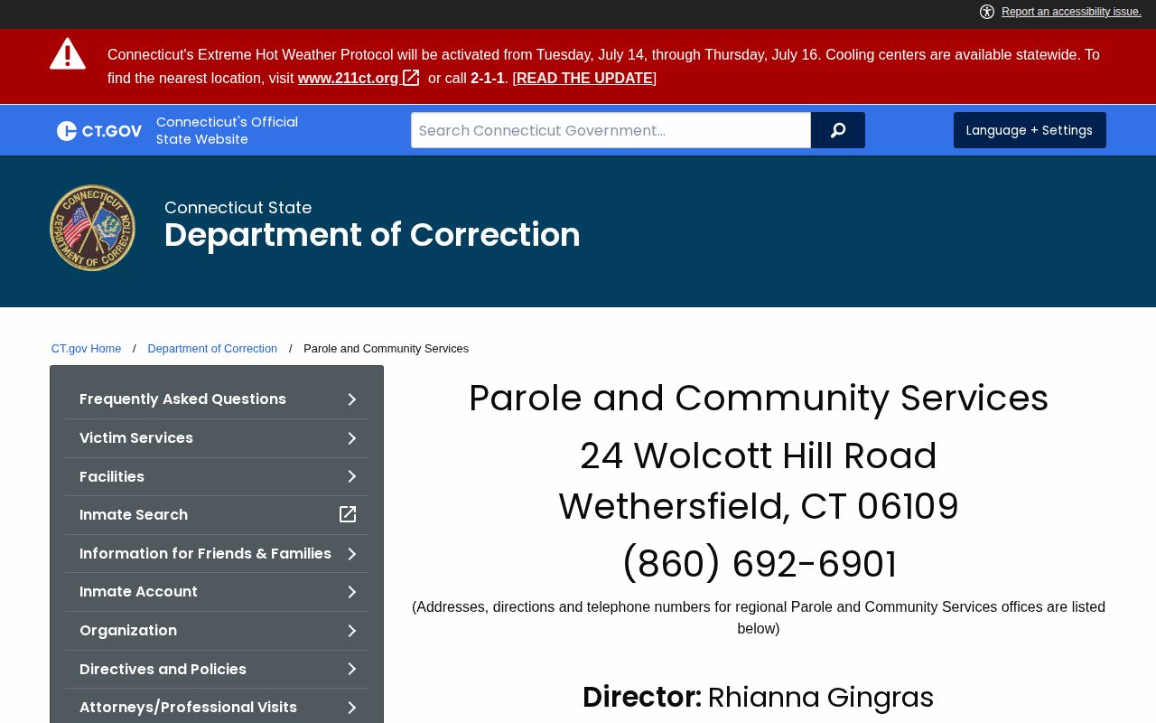 Milford post-release parole and community supervision office list